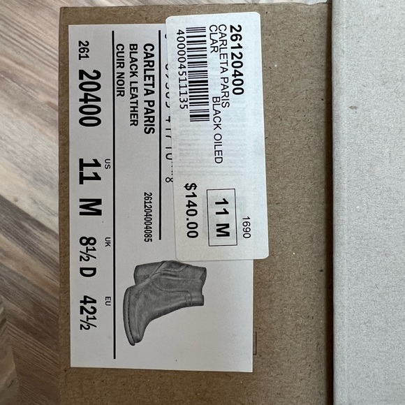 Clarks Carleta Paris side zip Black size 11 NWT - Picture 5 of 5